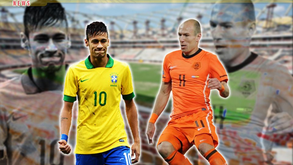 Neymar (kiri) dan Arjen Robben. Copyright: &copy; GETTY IMAGES/INDOSPORT